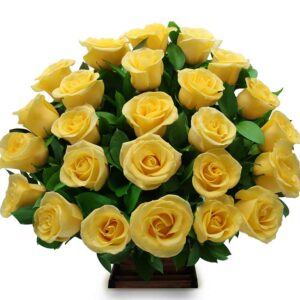 Ramo Redondo(1cara) Rosas Amarillas X 24