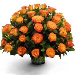 Florero De Vidrio Redondo(1cara) Rosas Confeti X 24