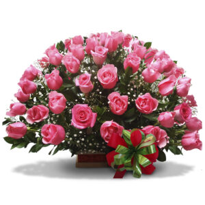 Ramo Redondo(1cara) Rosas Rosadas X 24