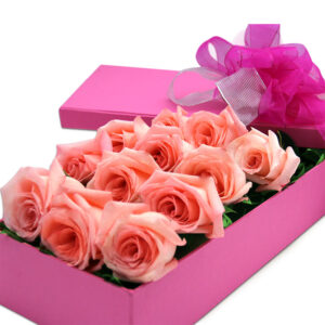 Caja Rosas Rosadas X 12