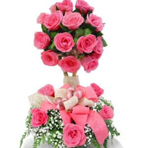 Ramo Redondo(1cara) Rosas Rosadas X 24