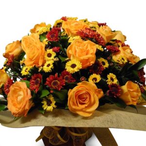 Ramo Redondo(1cara) Rosas Naranja y otras X 14