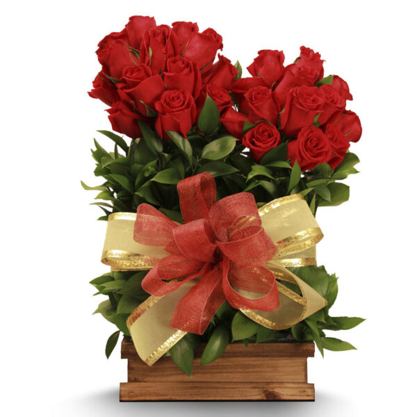 Ramo Dos Bombones Rosas Rojas X 24