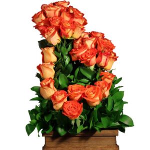 Ramo Abrazo Rosas Naranja X 30