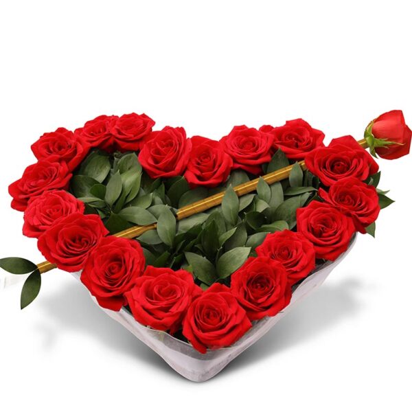 Ramo Corazón Rosas Rojas X 23