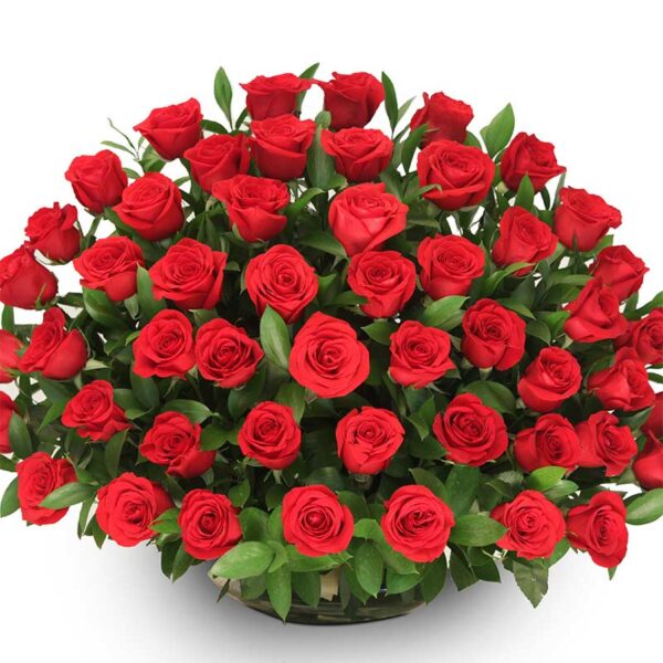 Ramo Redondo(1cara) Rosas Rojas X 100