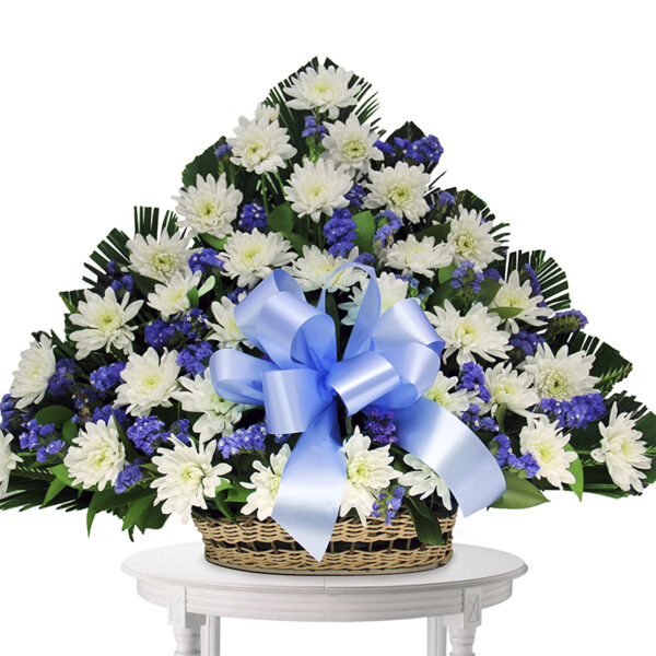Canasta Triangular Pompones Blancos y otras X 36
