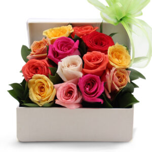 Caja Rosas Rosadas y otras X 12